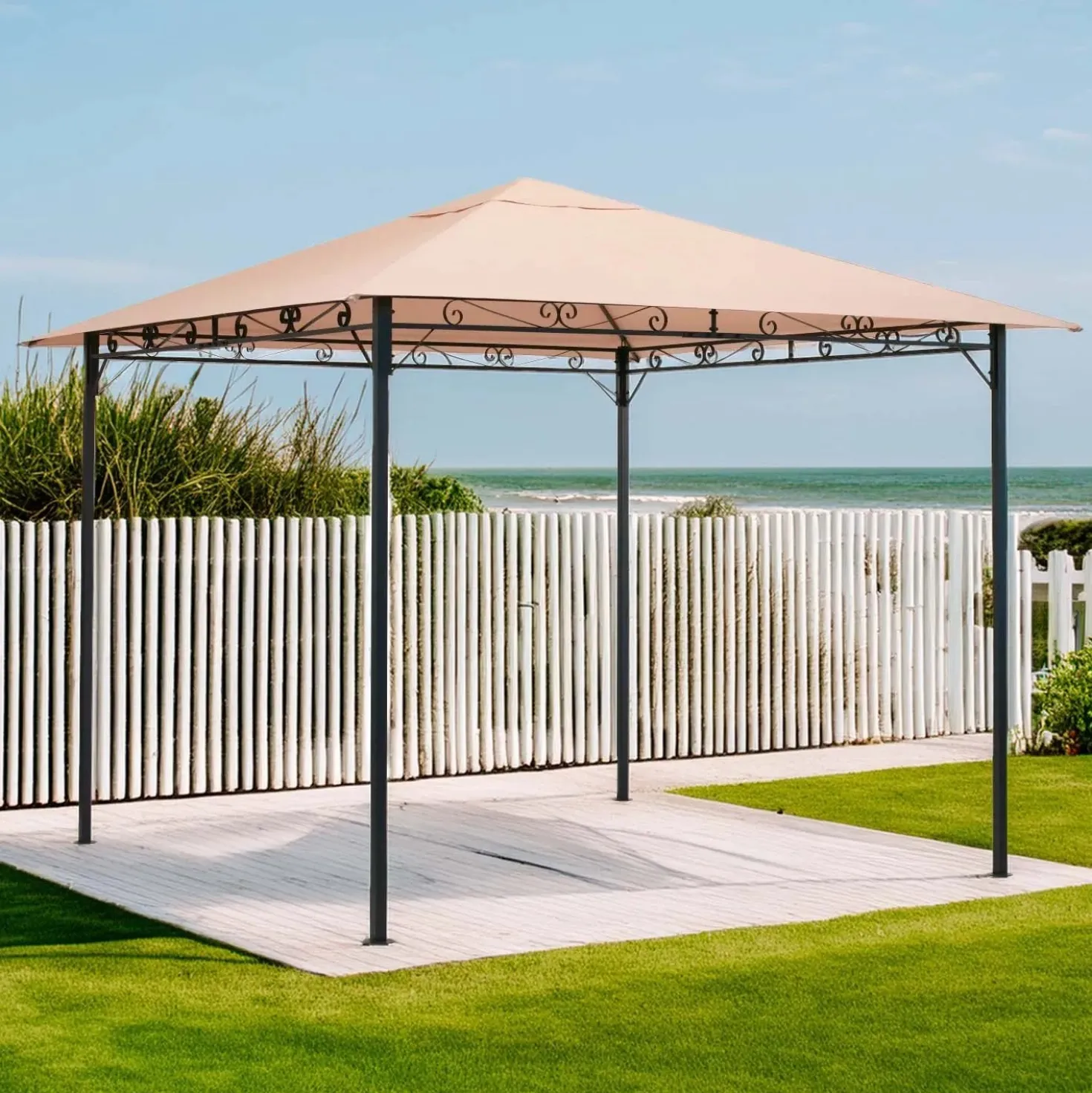 Gazebo in acciaio e poliestere CMI 290x290 cm