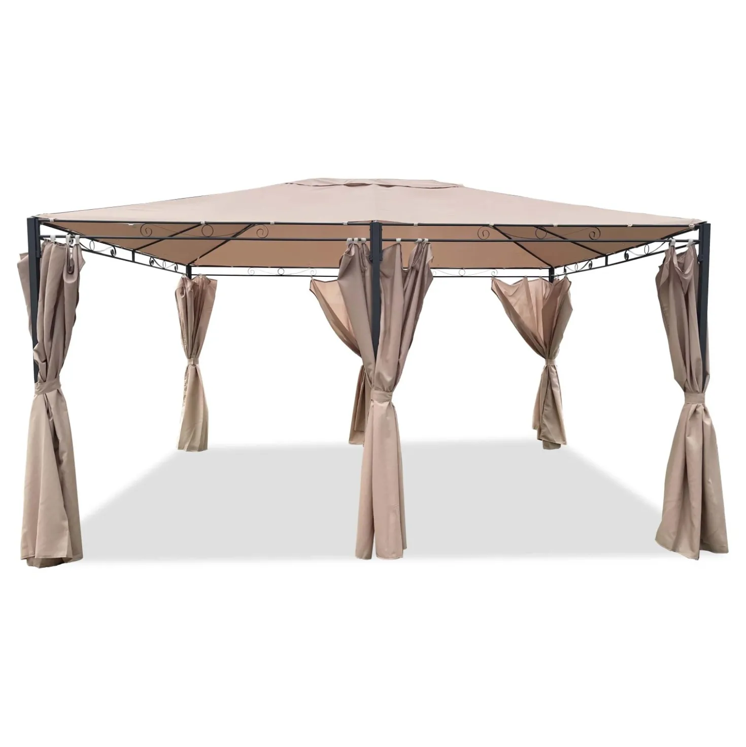 Gazebo in acciaio e poliestere 300x400 cm beige