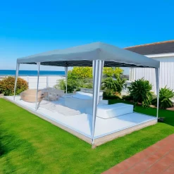 Gazebo in acciaio e poliestere Maceio 600x300x257 cm