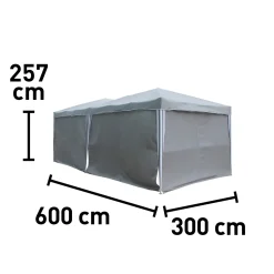 Gazebo in acciaio e poliestere Maceio 600x300x257 cm