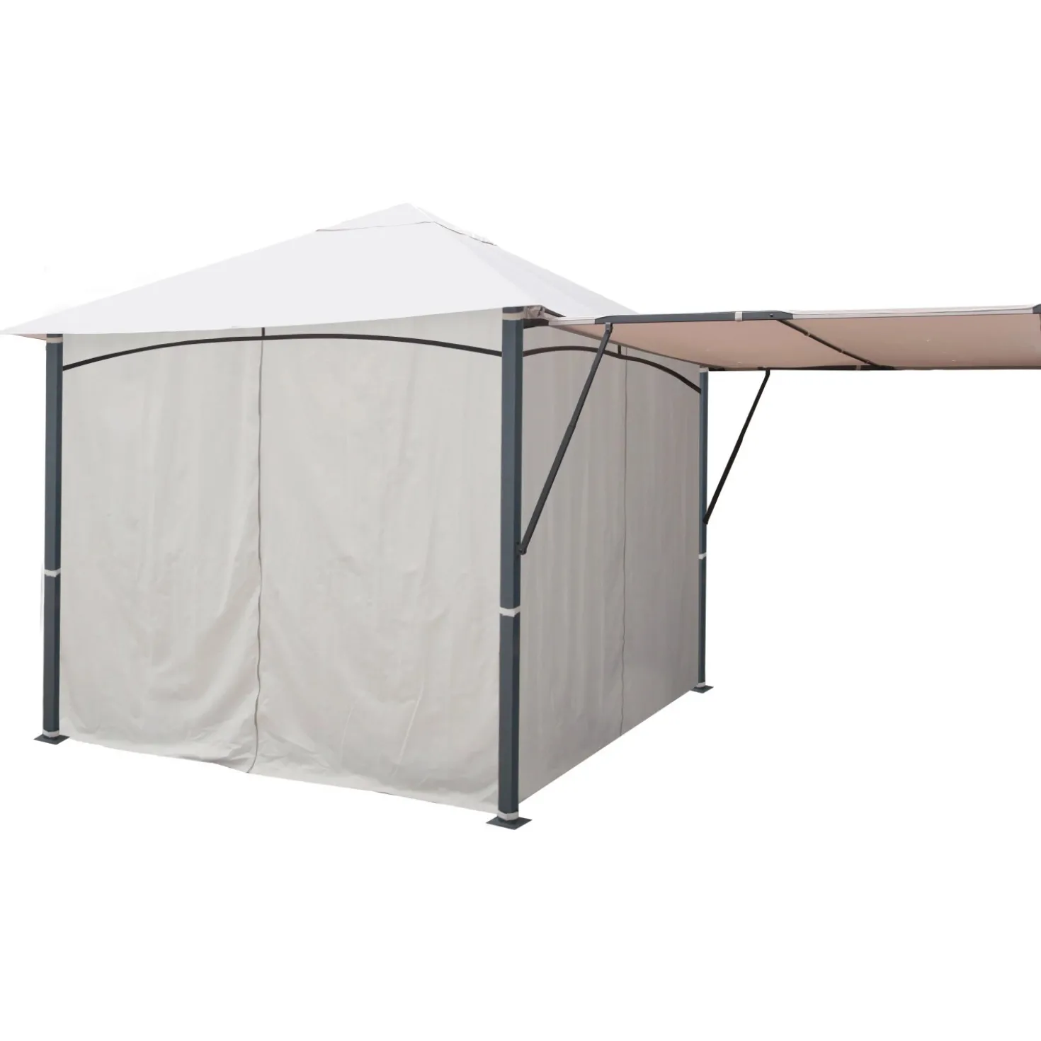 Gazebo in alluminio e poliestere Lindsborg 300x300x275 cm
