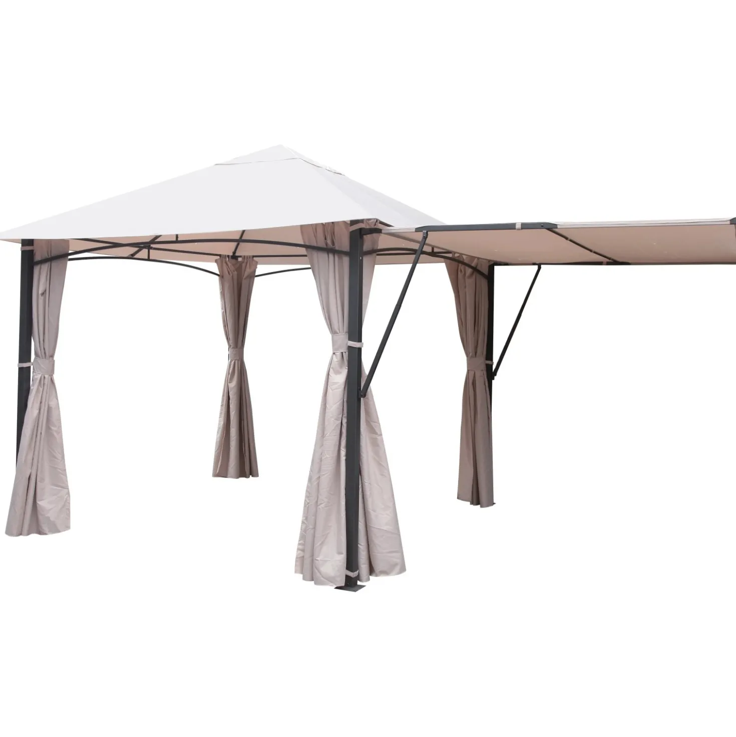 Gazebo in alluminio e poliestere Lindsborg 300x300x275 cm