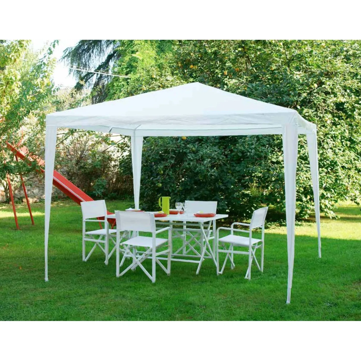 Gazebo in ferro e poliestere 300x300 cm
