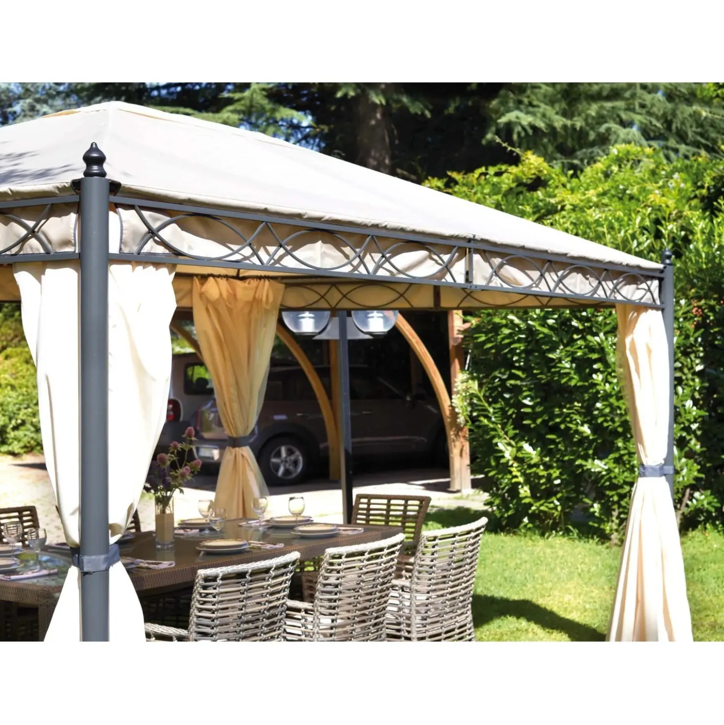 Gazebo in ferro e poliestere 300x400 cm