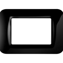 Gewiss placca 3 moduli Top System nero toner