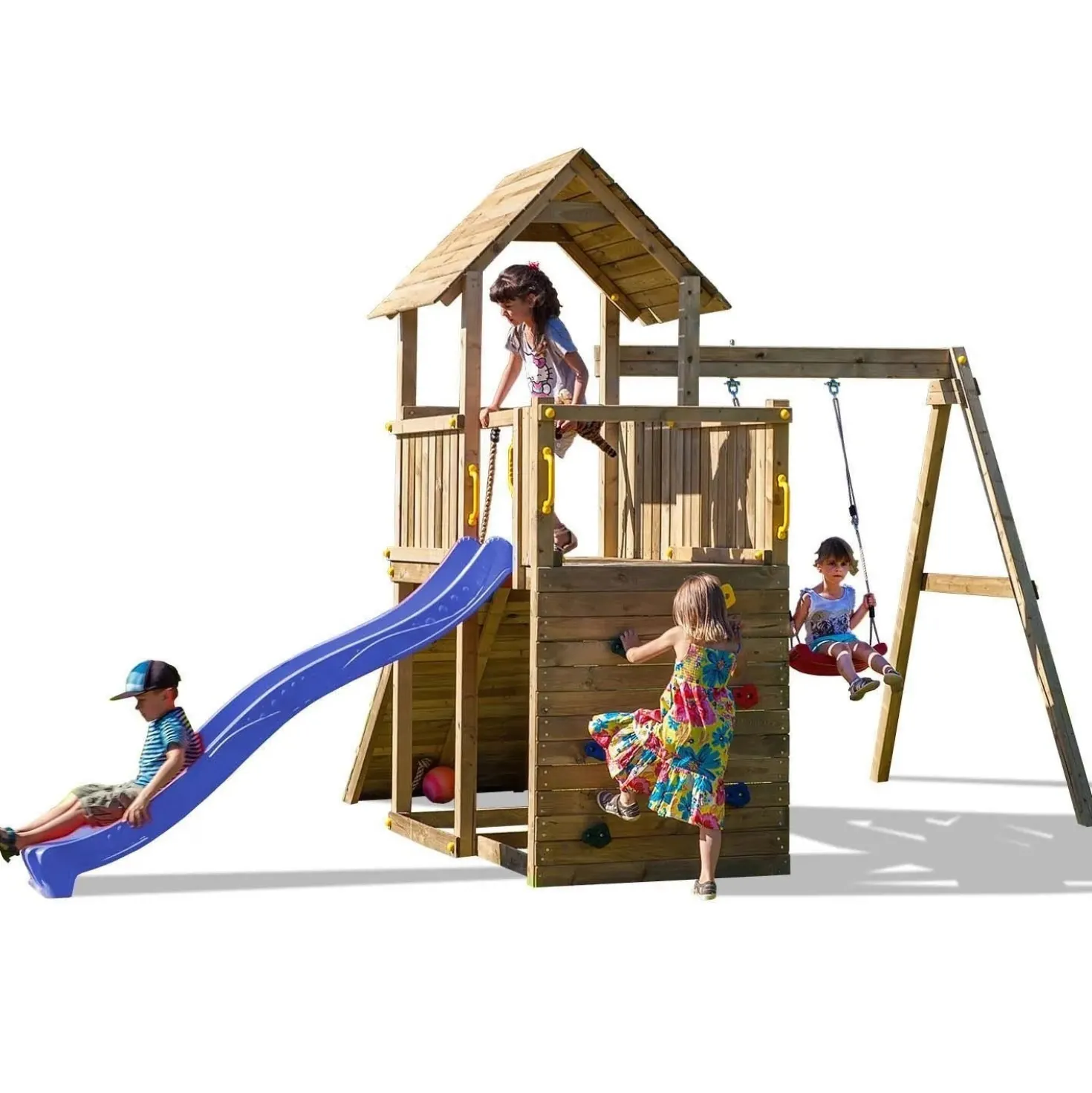 Gioco da giardino Carol 3 con scivolo e altalena 310x460xh282 cm
