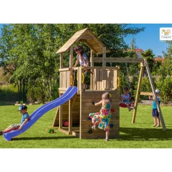 Gioco da giardino Carol 3 con scivolo e altalena 310x460xh282 cm