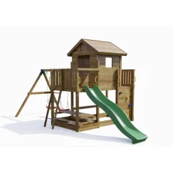 Gioco da giardino Floppi con scivolo e altalene 379x396xh262 cm