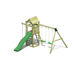 Gioco da giardino Gaia con scivolo e altalene 380x381xh252 cm