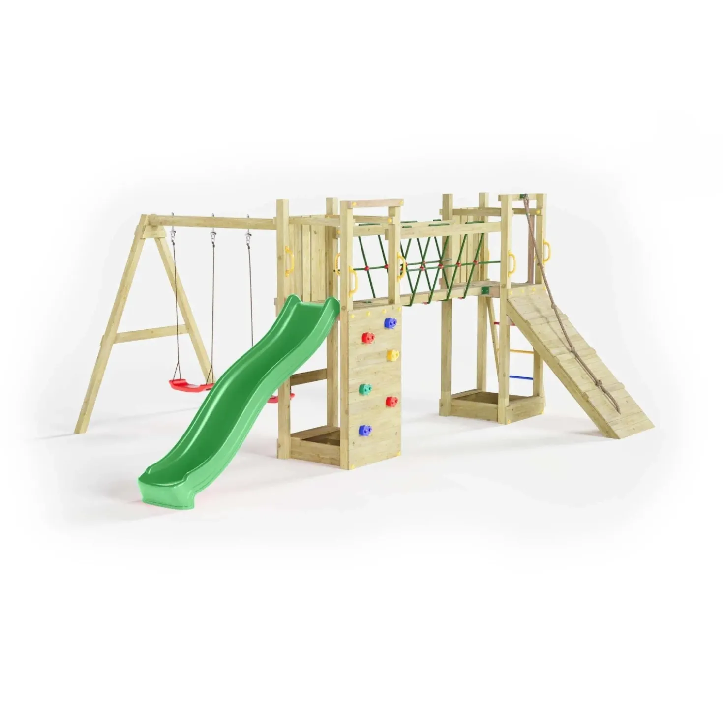 Gioco da giardino Maxi Funny con scivolo e altalene 525x398xh210 cm