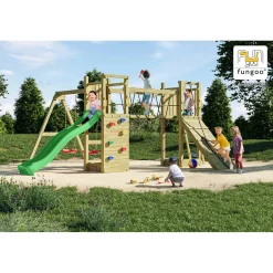 Gioco da giardino Maxi Funny con scivolo e altalene 525x398xh210 cm
