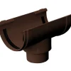 Giunto in PVC con scarico e guarnizione marrone 19 cm