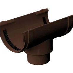 Giunto in PVC con scarico e guarnizione marrone 19 cm