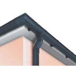Giunto in PVC First Plast con scarico e guarnizione antracite 12,5 cm