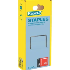 Graffe a filo fine Rapid No. 53 zincate da 10 mm