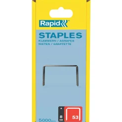 Graffe a filo fine Rapid No. 53 zincate da 8 mm