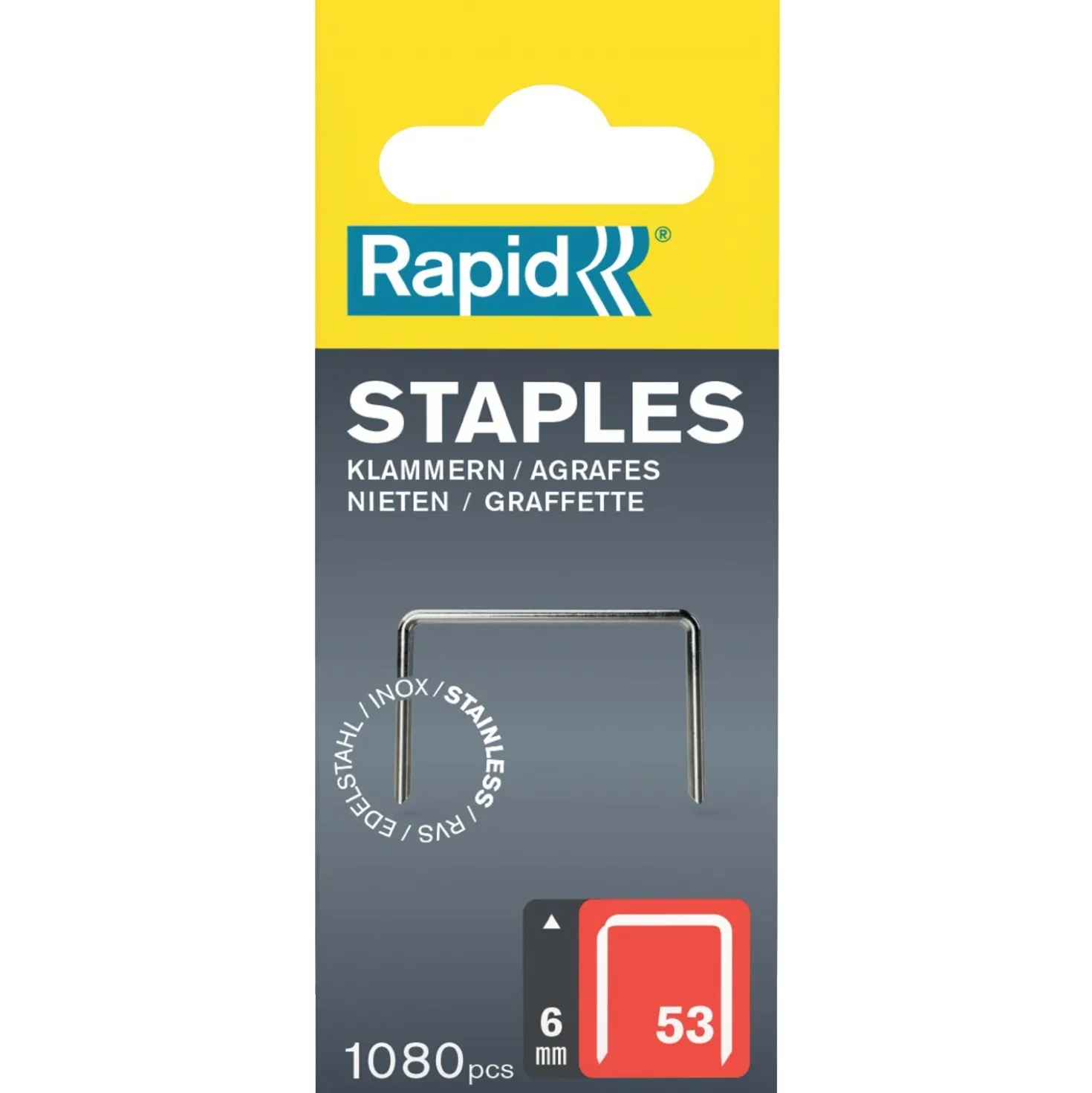 Graffe Rapid a filo fine INOX No. 53 da 6 mm