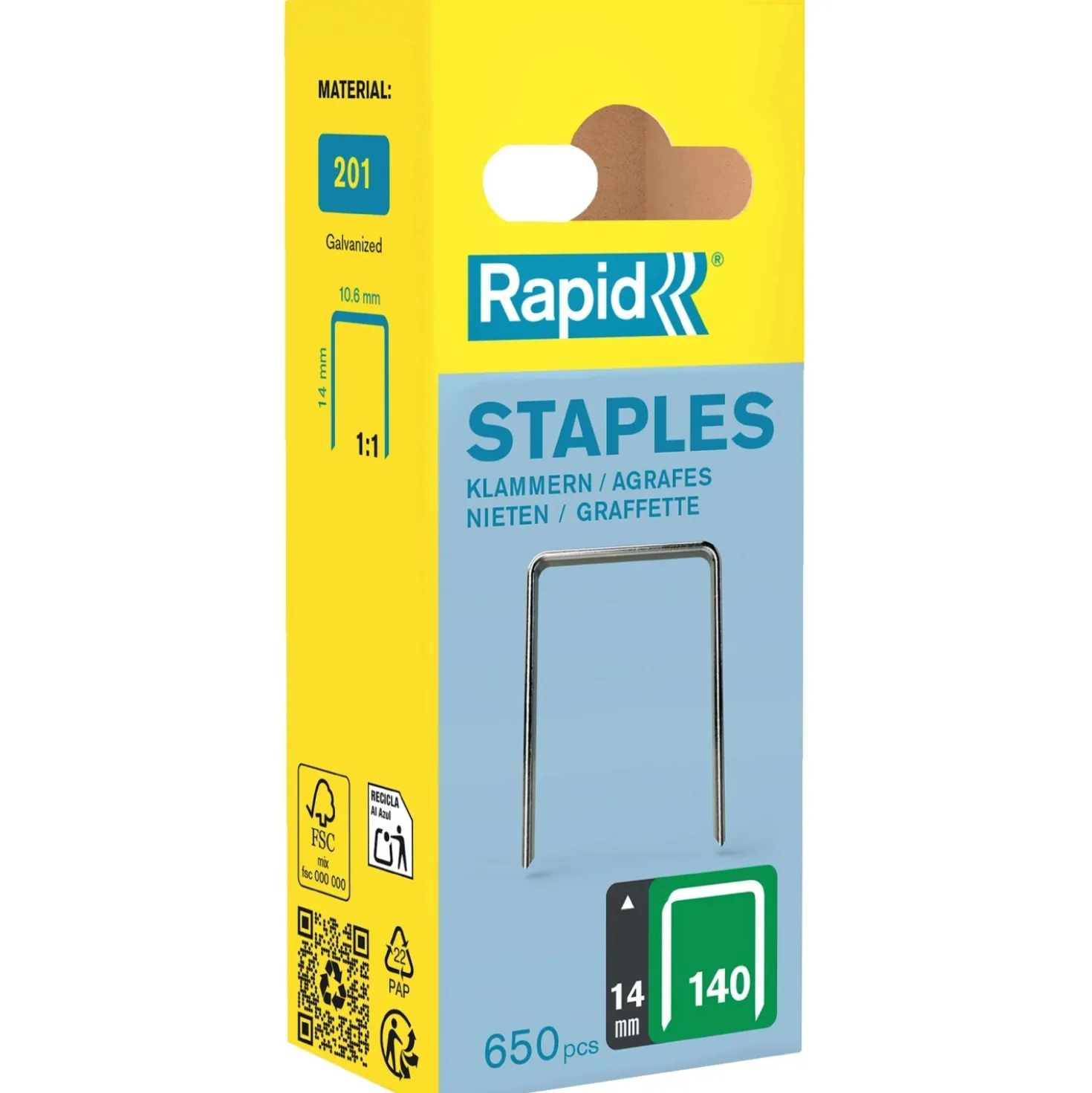 Graffe Rapid a filo piatto No. 140 da 14 mm
