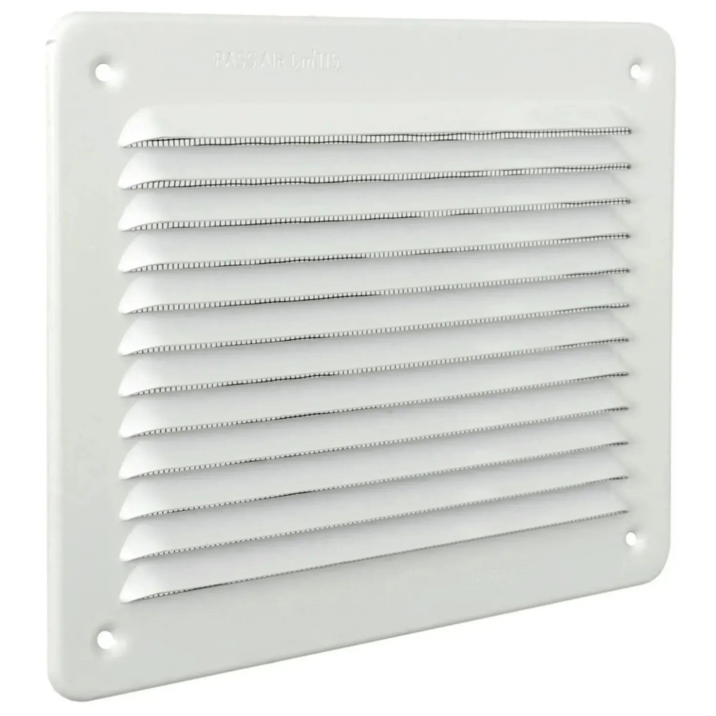 Griglia di aerazione rettangolare in alluminio bianco H165xL193 mm