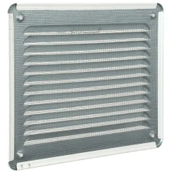 Griglia di aerazione rettangolare in alluminio bianco H165xL193 mm