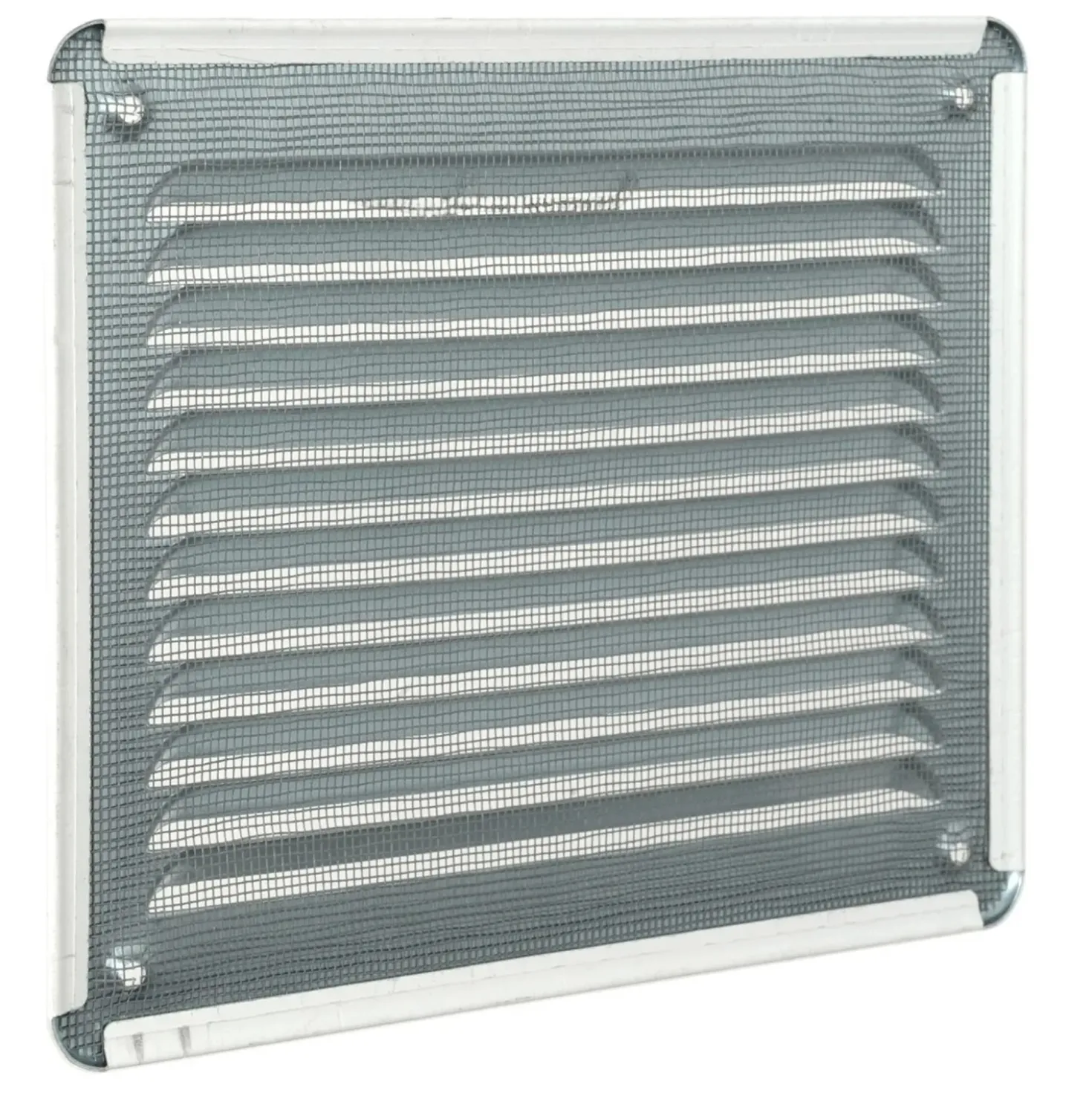 Griglia di aerazione rettangolare in alluminio bianco H165xL193 mm