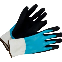 Guanti da giardino LUX-TOOLS Comfort con strato Ni nitrile blu-nero tg 7