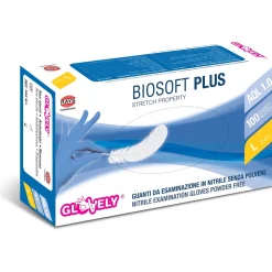 Guanti da lavoro in nitrile azzurro tg L