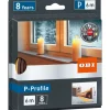 Guarnizione porte e finestre gomma profilo P marrone 6 m x 9 x 5,5 mm