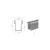 Guida per tapparelle in alluminio 1700x17x28 mm argento 2 pz