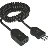 H05VVH8-F 3 mm x 0,75 mm² prolunga est. spina e presa 10 A 3 m nera
