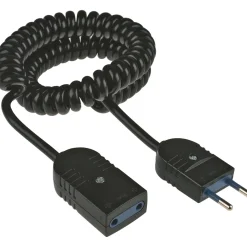 H05VVH8-F 2 mm x 0,75 mm² prolunga est. spina e presa 10 A 3 m nera
