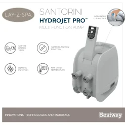 Idromassaggio Bestway LAY-Z-SPA Santorini HydroJet Pro 216x80 cm