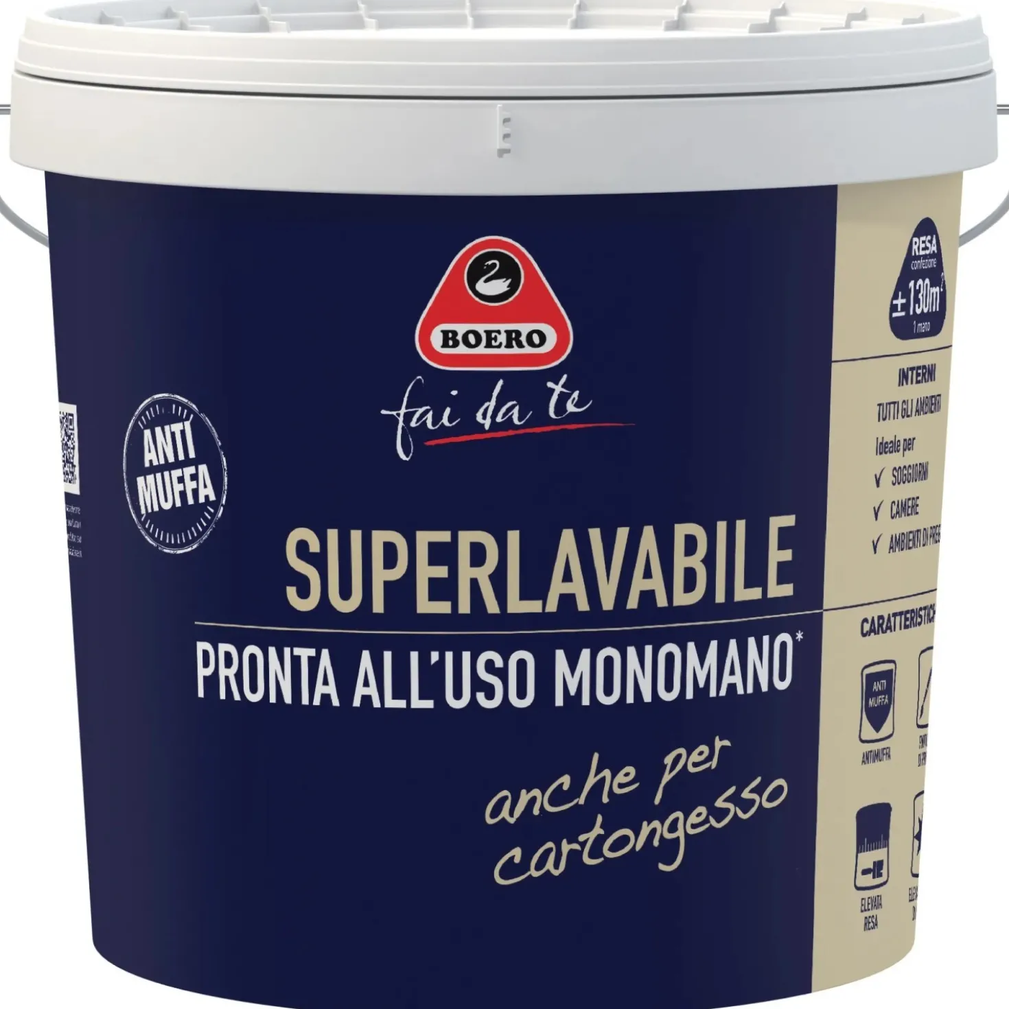 idropittura antimuffa superlavabile monomano bianco 10 l Boero