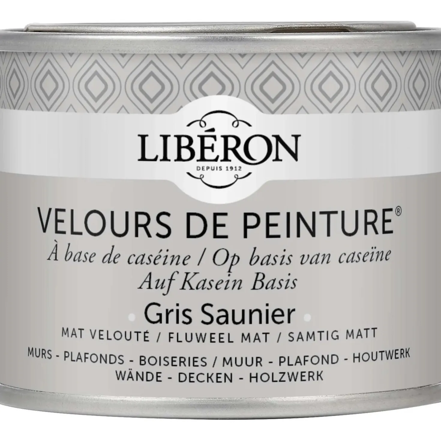 Idropittura lavabile Velours de Peinture Liberon Gris Saunier 0,125 L