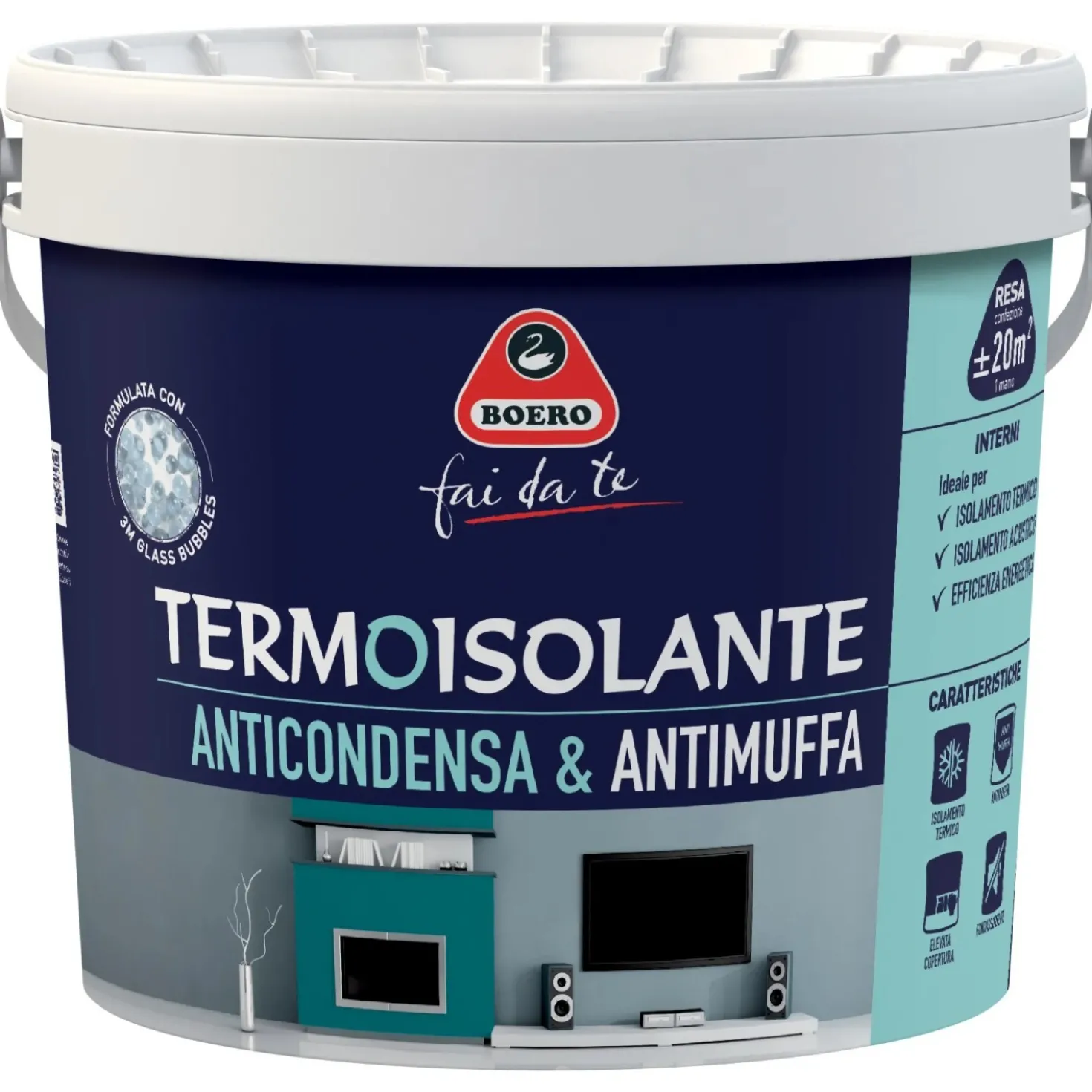 Idropittura termoisolante Boero fai da te bianco 4 l
