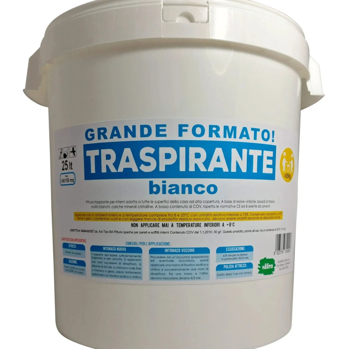 Idropittura traspirante bianco 25 l