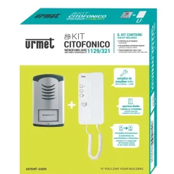 Impianto citofonico universale Urmet espandibile 2 pulsanti bianco