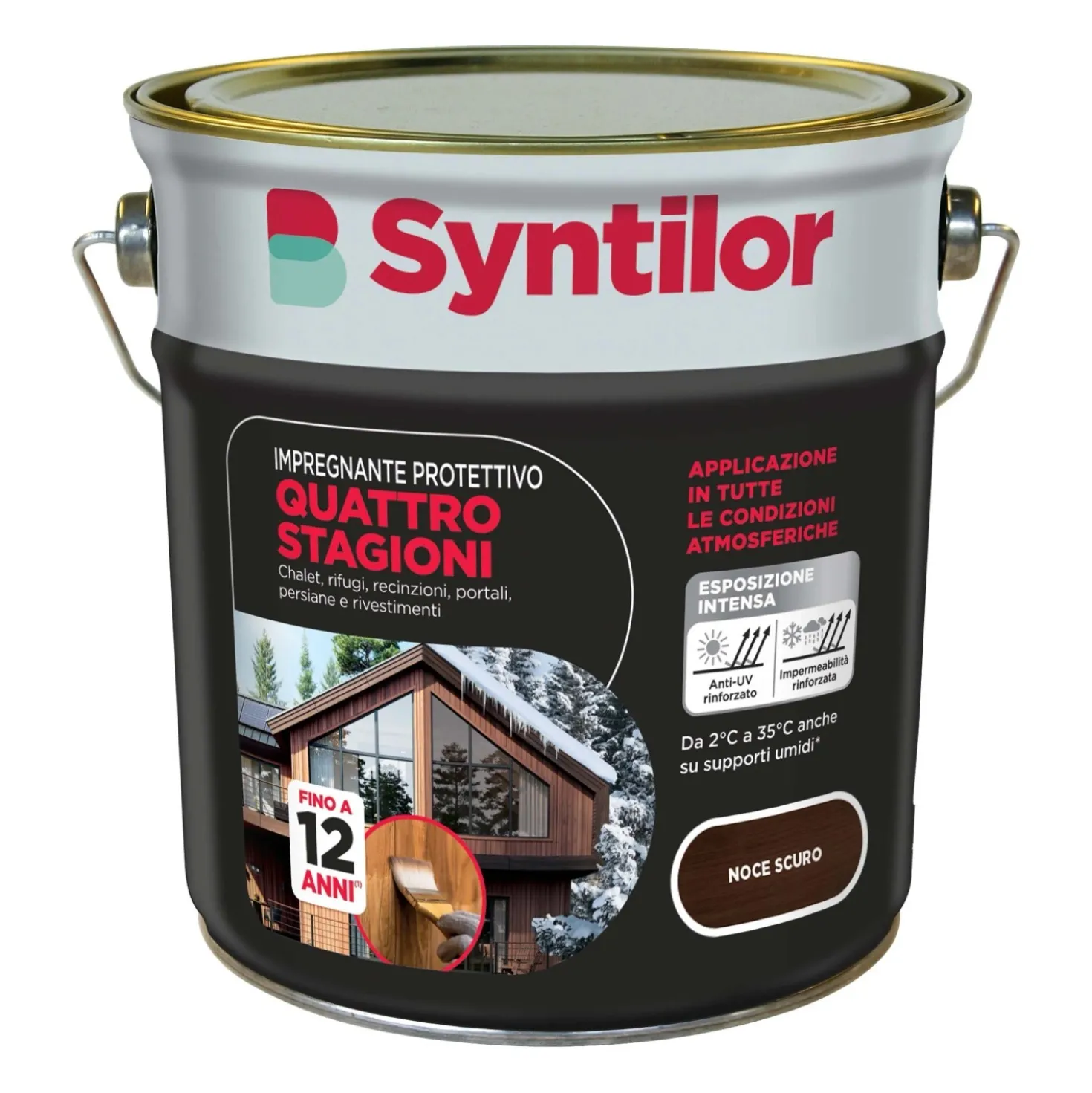 Impregnante legno 4 stagioni noce scuro 2,5 l