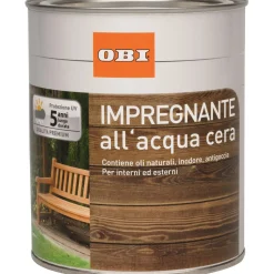 Impregnante per legno ad acqua a cera OBI noce 2,5 l