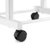 Indossatore doppio in legno bianco con rotelle