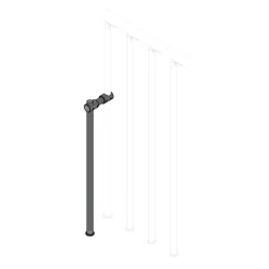 Irrigidimento colonna-pavimento grigio argento