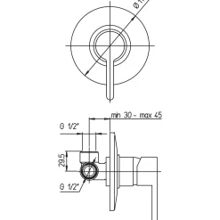 Jacuzzi rubinetteria miscelatore doccia incasso Cilindro cromo