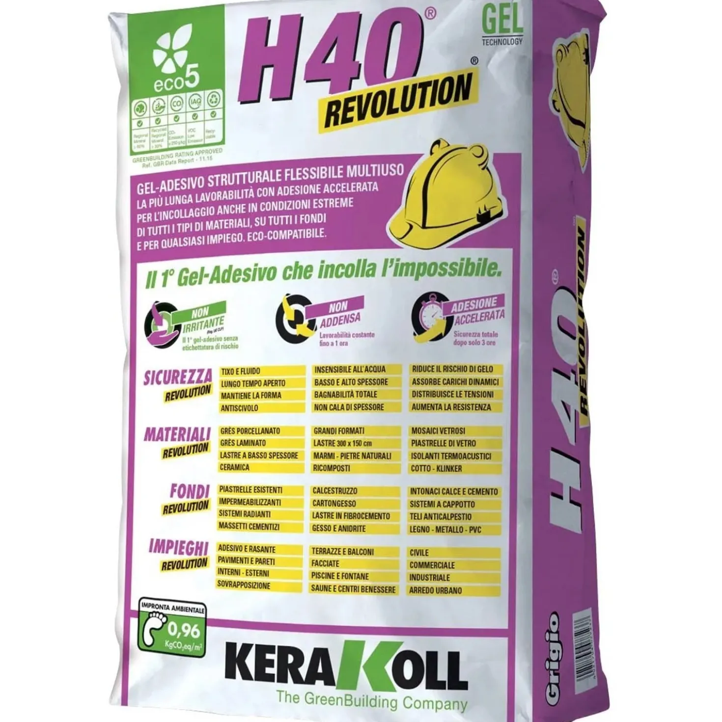 Kerakoll H40 Revolution grigio 25 kg