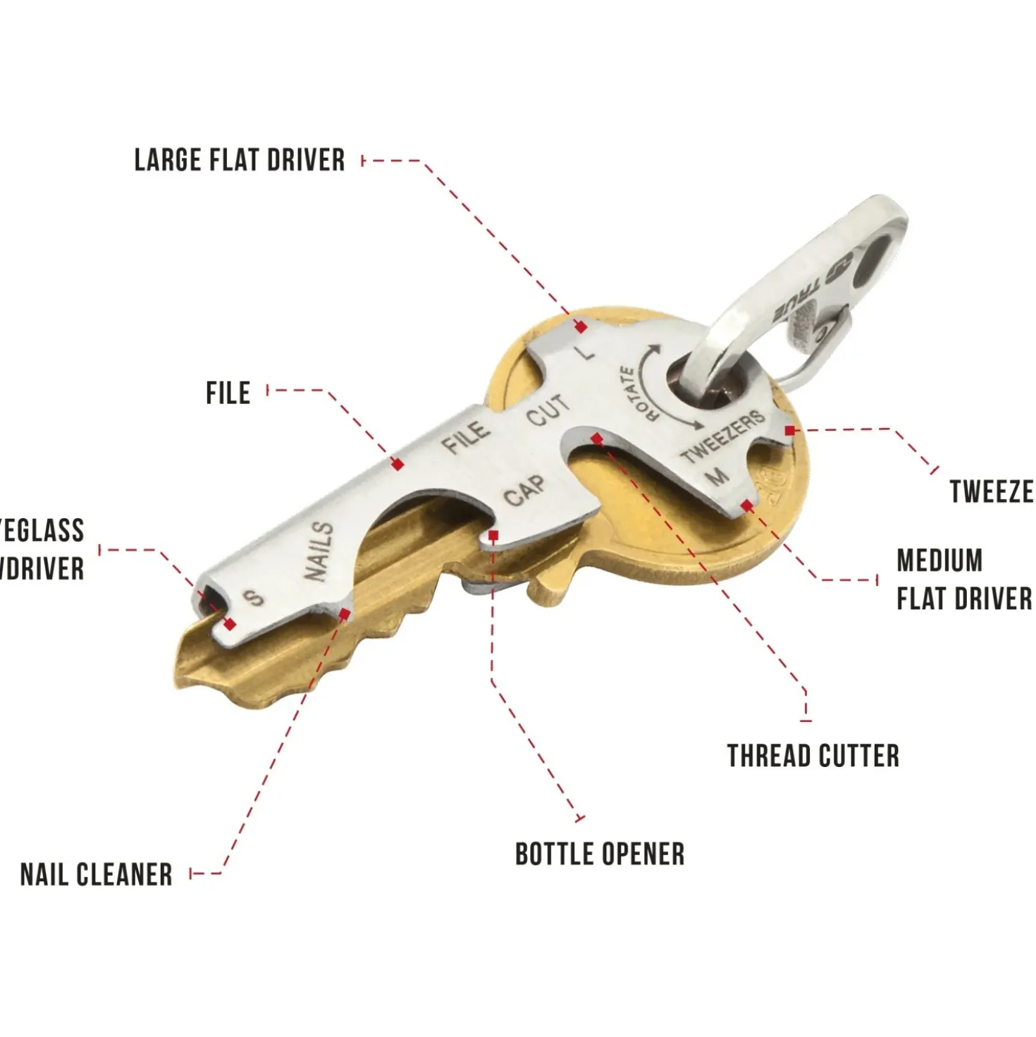 Keytool compatto strumento 8 in 1