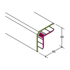 Kit 4 profili angolo esterno 363 tortora 300 cm