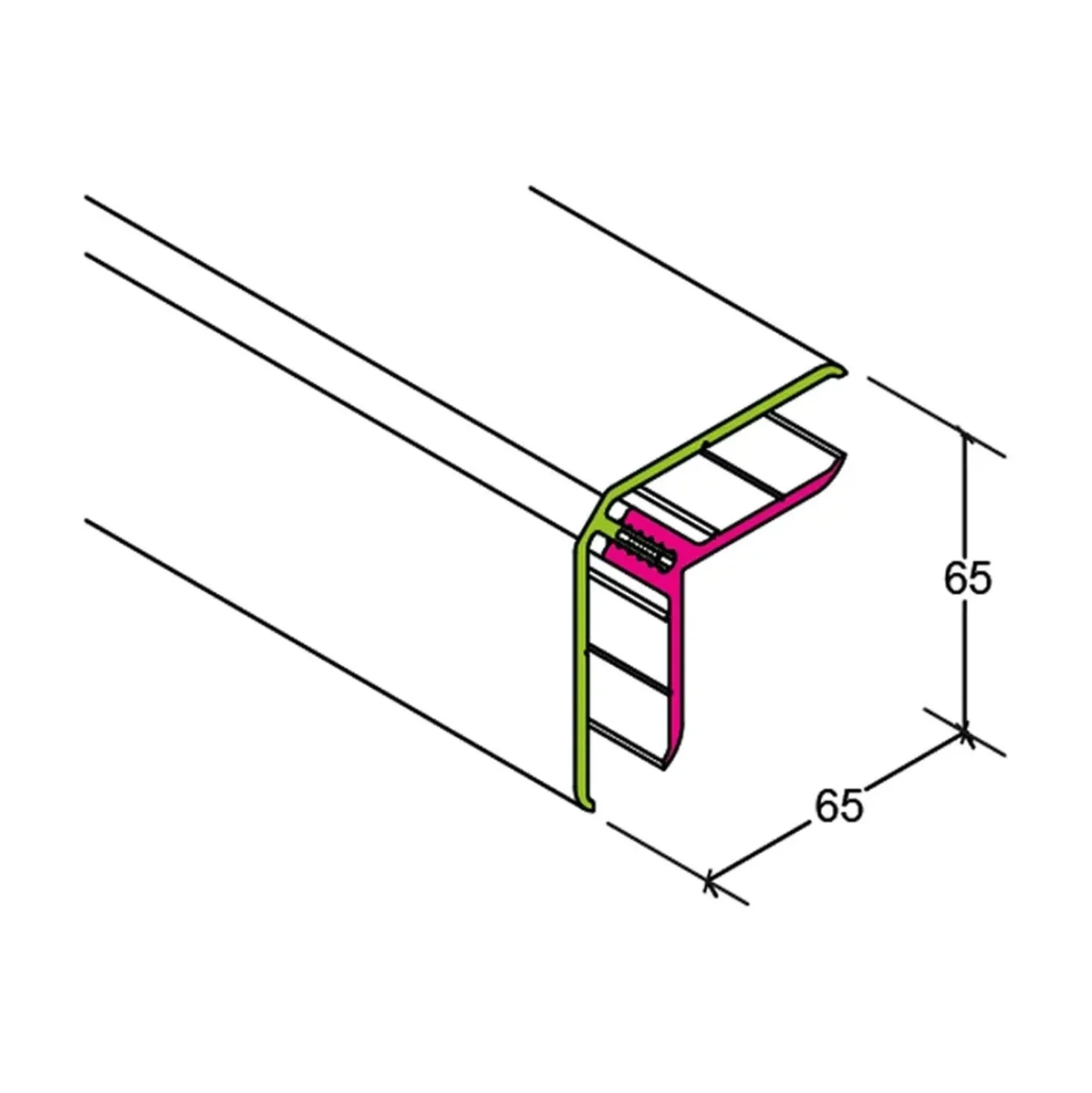Kit 4 profili angolo esterno 363 tortora 300 cm