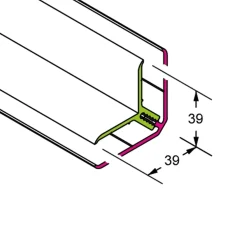 Kit 4 profili angolo interno 244 bianco lucido 300 cm