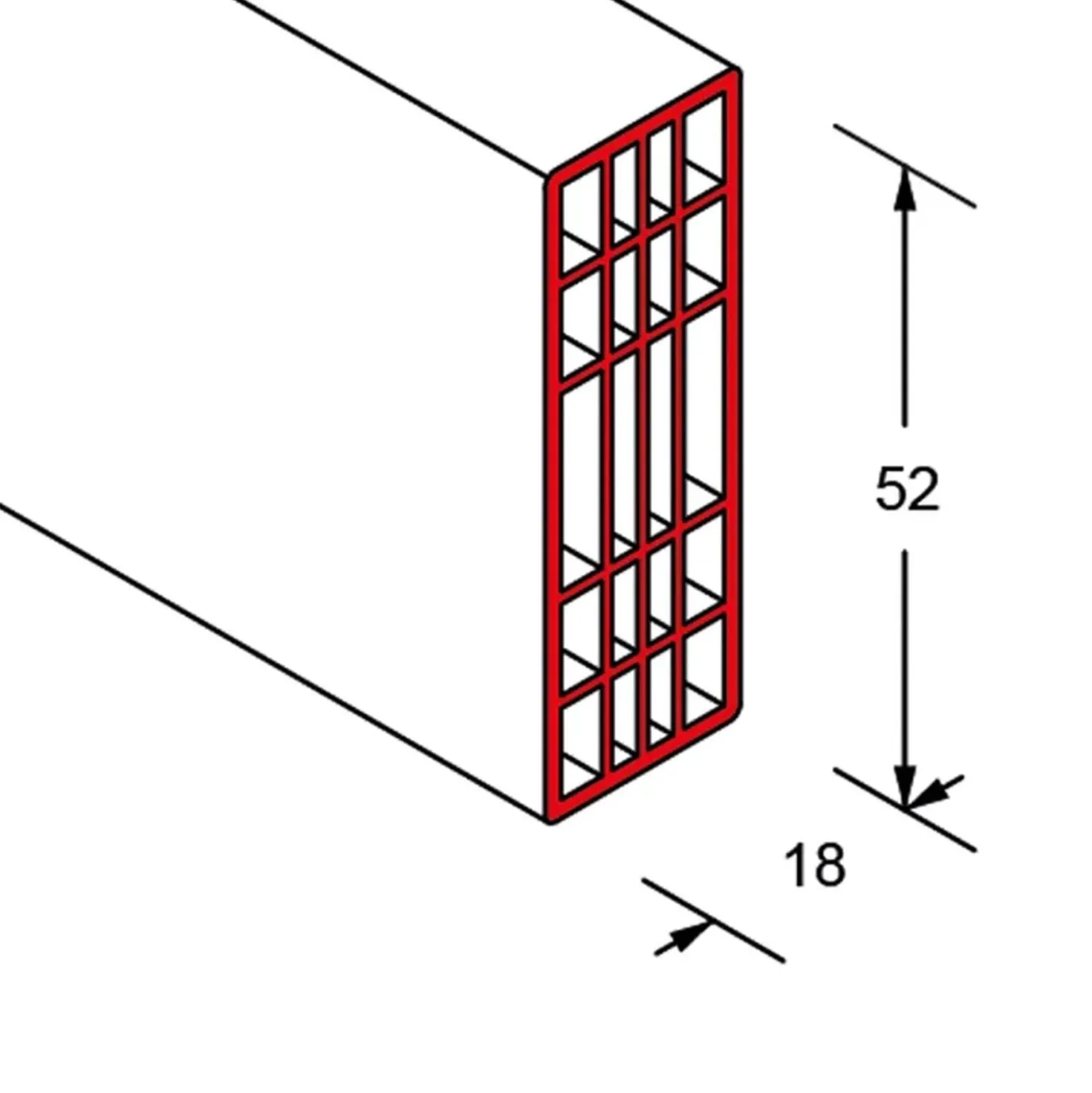 Kit 10 profili distanziale bianco lucido 244 300 cm