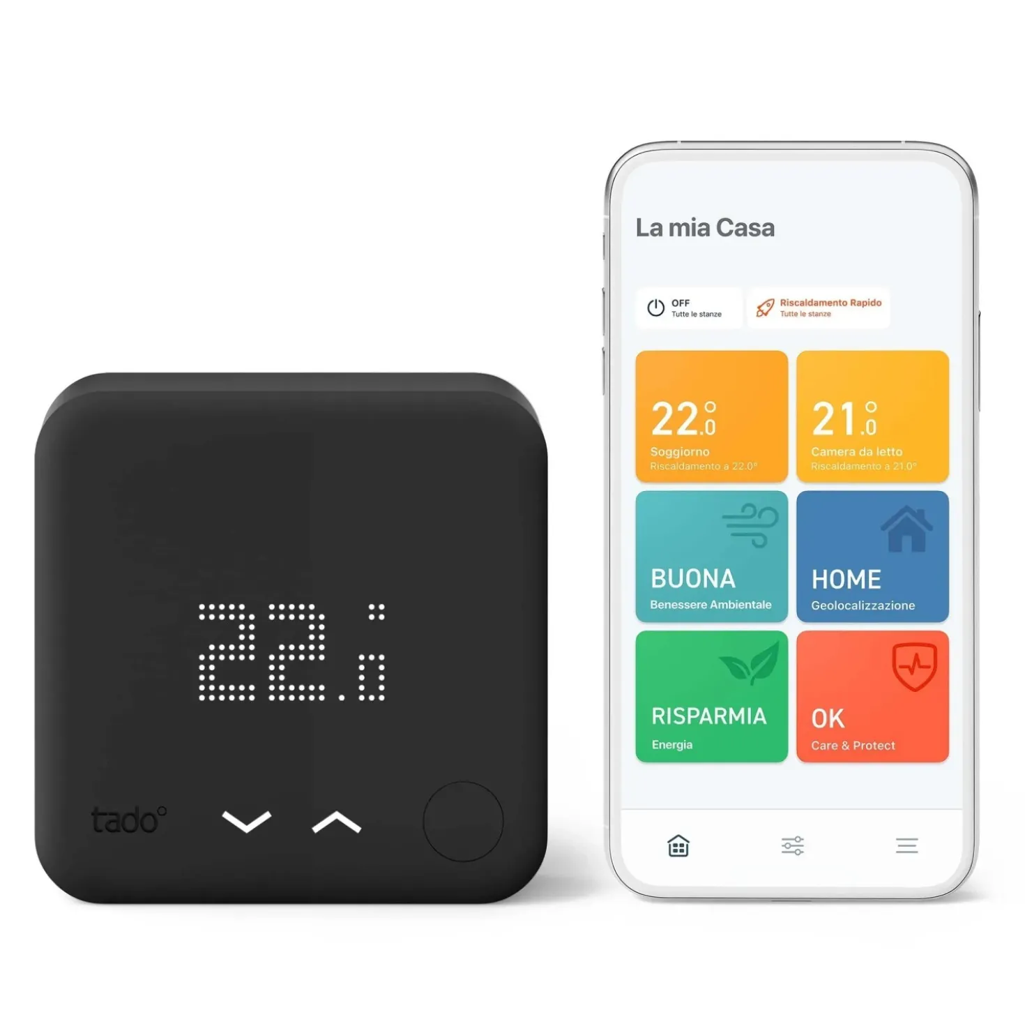Kit Base Termostato Smart Home V3+ cablato Black edition