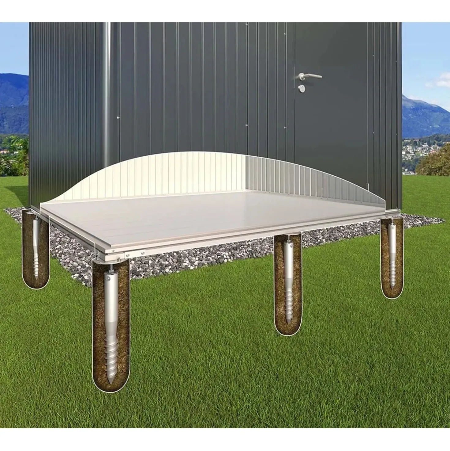 Kit di ancoraggio SmartBase Plus Biohort HighLine H2 Panorama P2 AvantGarde A3 A